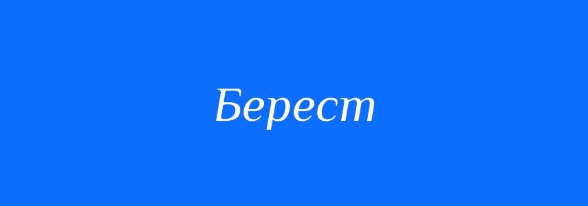 Омоніми до слова Берест