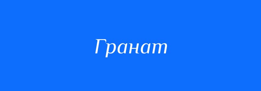 Омоніми до слова Гранат