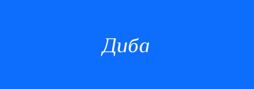 Омоніми до слова Диба