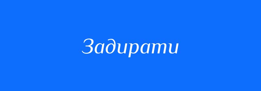 Омоніми до слова Задирати