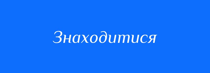 Омоніми до слова Знаходитися