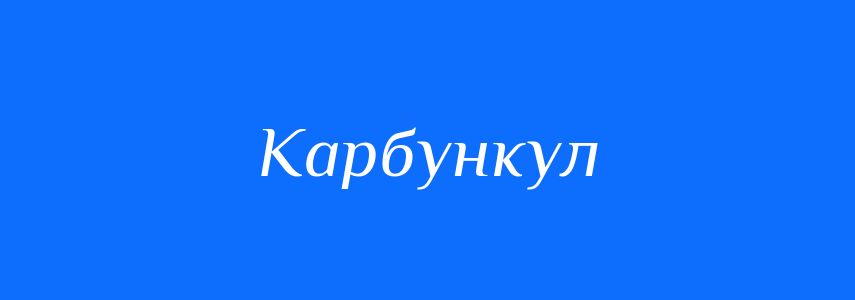 Омоніми до слова Карбункул