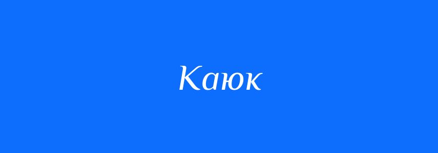 Омоніми до слова Каюк