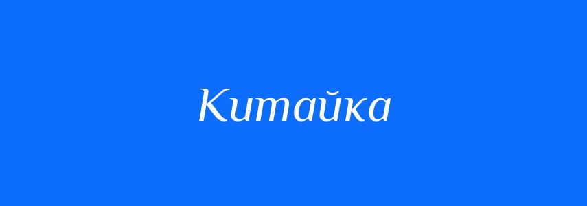 Омоніми до слова Китайка