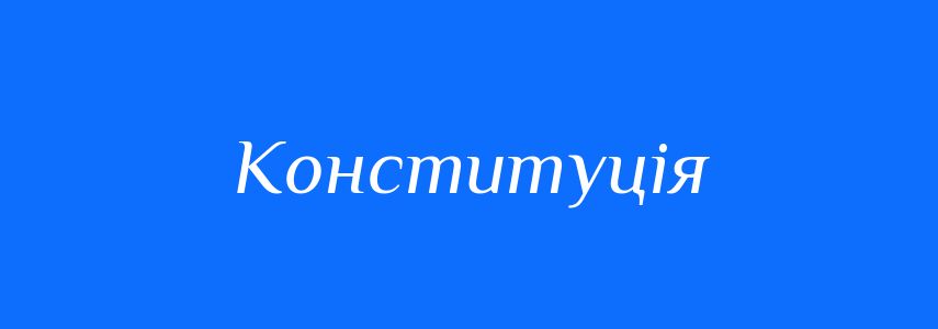 Омоніми до слова Конституція
