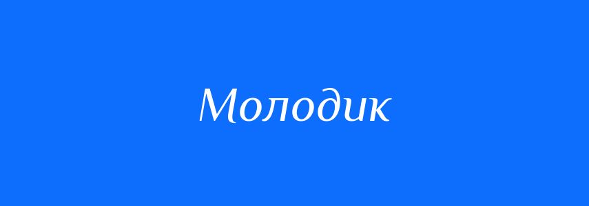 Омоніми до слова Молодик