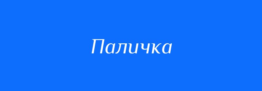 Омоніми до слова Паличка