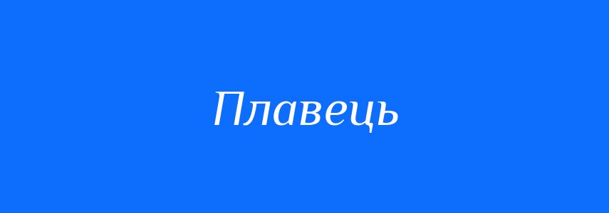 Омоніми до слова Плавець