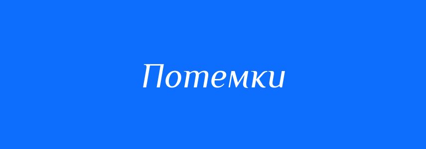 Омоніми до слова Потемки