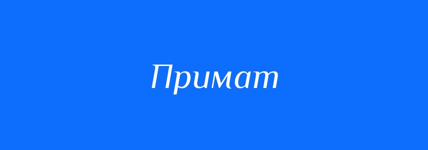 Омоніми до слова Примат