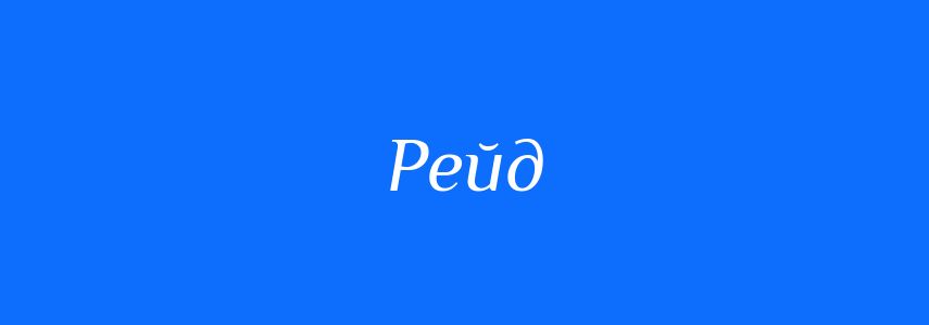 Омоніми до слова Рейд