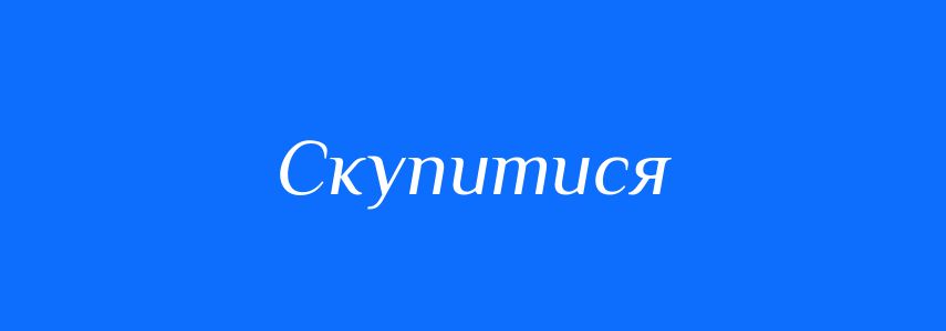 Омоніми до слова Скупитися