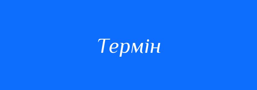 Омоніми до слова Термін