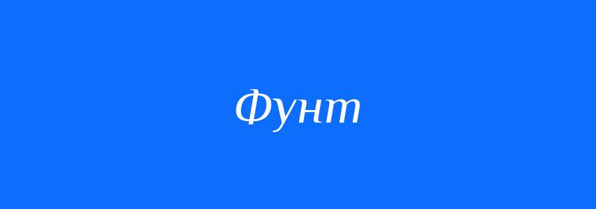 Омоніми до слова Фунт